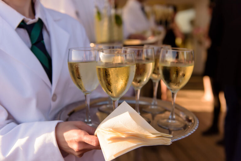 Wine Glasses at Reception